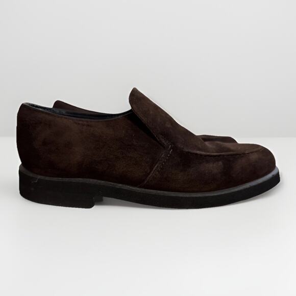 Hush Puppies Women's Brown Suede Loafers Comfortable Casual Shoes Slip-on Sz 8 M - Picture 1 of 7